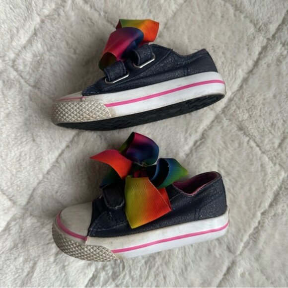 Jojo Siwa | Denim Canvas JoJo Legacee Sneakers | Size Girls 8 - Picture 4 of 9